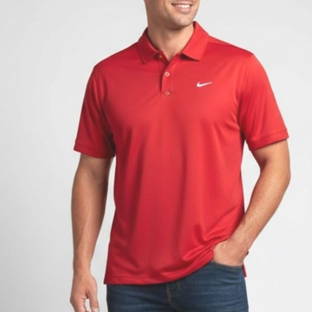 Nike Sportswear‎ Men's Polo Shirt Red  Size Medium Classic Fit